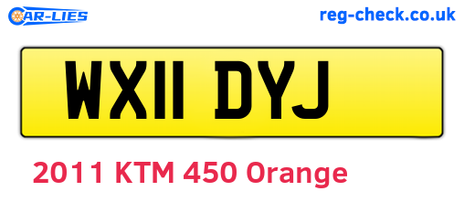 WX11DYJ are the vehicle registration plates.