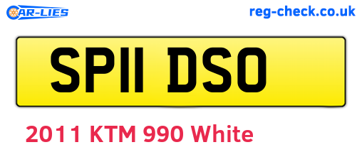 SP11DSO are the vehicle registration plates.