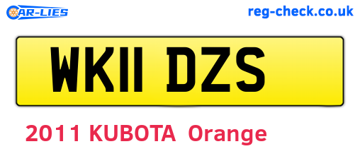 WK11DZS are the vehicle registration plates.
