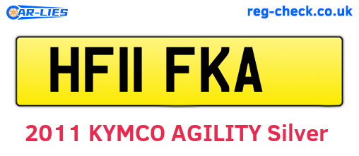 HF11FKA are the vehicle registration plates.