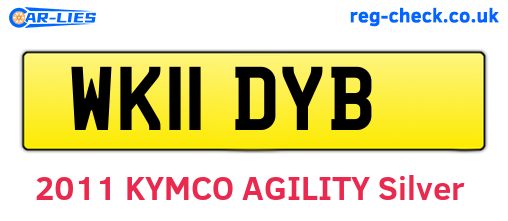 WK11DYB are the vehicle registration plates.