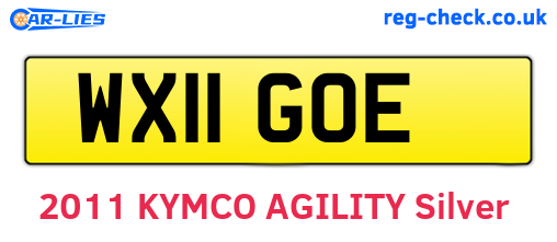 WX11GOE are the vehicle registration plates.