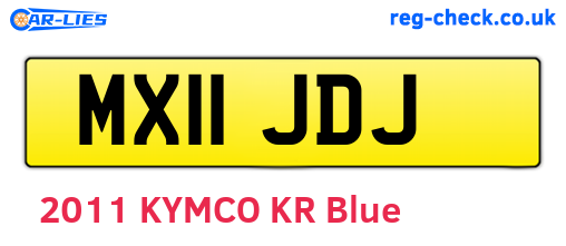 MX11JDJ are the vehicle registration plates.