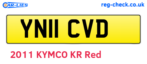 YN11CVD are the vehicle registration plates.
