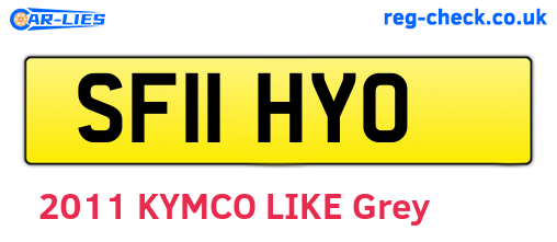 SF11HYO are the vehicle registration plates.