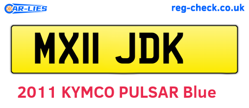 MX11JDK are the vehicle registration plates.