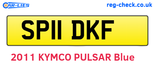 SP11DKF are the vehicle registration plates.