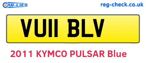 VU11BLV are the vehicle registration plates.