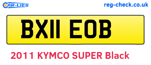 BX11EOB are the vehicle registration plates.