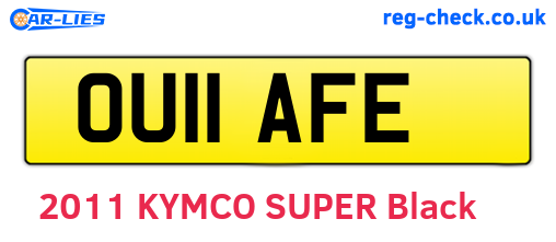 OU11AFE are the vehicle registration plates.