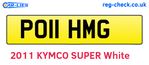 PO11HMG are the vehicle registration plates.
