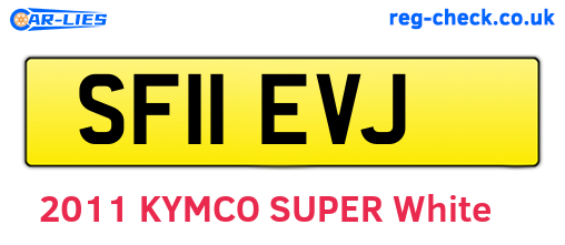 SF11EVJ are the vehicle registration plates.