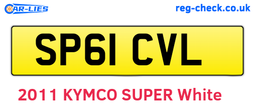 SP61CVL are the vehicle registration plates.