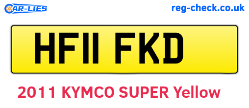 HF11FKD are the vehicle registration plates.