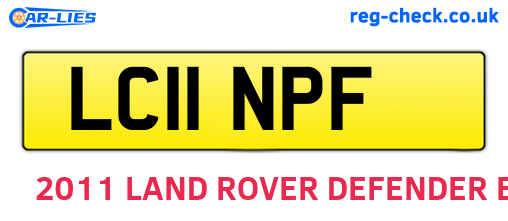 LC11NPF are the vehicle registration plates.