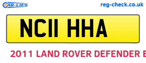 NC11HHA are the vehicle registration plates.