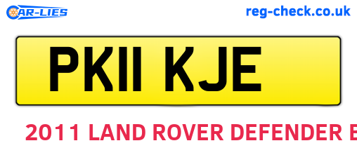 PK11KJE are the vehicle registration plates.