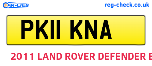 PK11KNA are the vehicle registration plates.