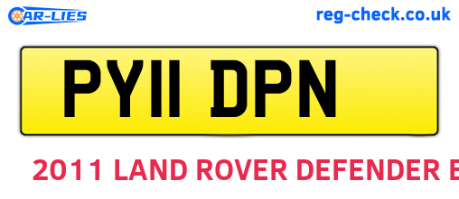 PY11DPN are the vehicle registration plates.