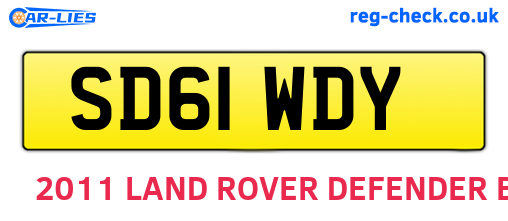 SD61WDY are the vehicle registration plates.