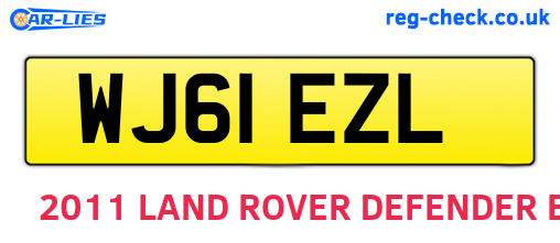 WJ61EZL are the vehicle registration plates.