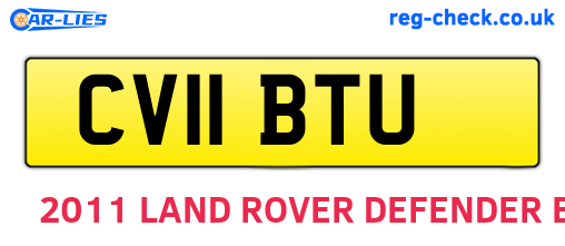 CV11BTU are the vehicle registration plates.