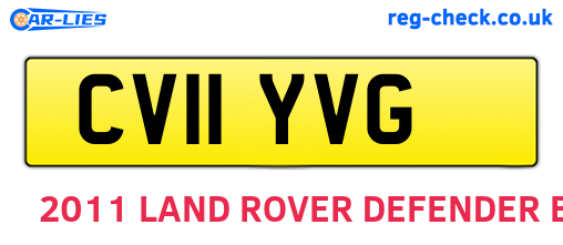 CV11YVG are the vehicle registration plates.