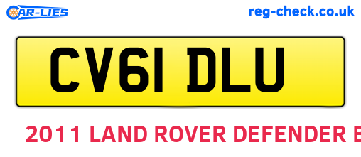 CV61DLU are the vehicle registration plates.