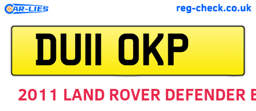 DU11OKP are the vehicle registration plates.