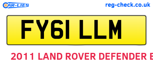 FY61LLM are the vehicle registration plates.