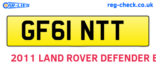 GF61NTT are the vehicle registration plates.