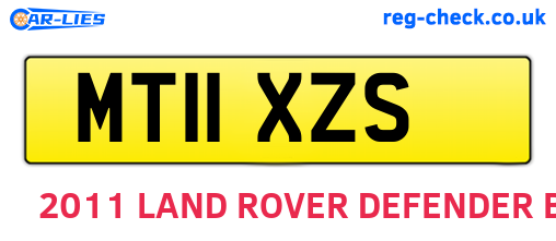 MT11XZS are the vehicle registration plates.