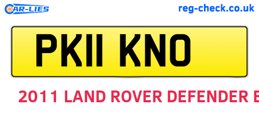 PK11KNO are the vehicle registration plates.