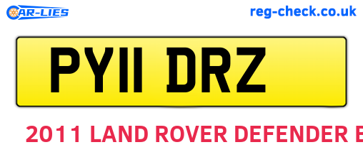 PY11DRZ are the vehicle registration plates.