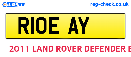 R10EAY are the vehicle registration plates.