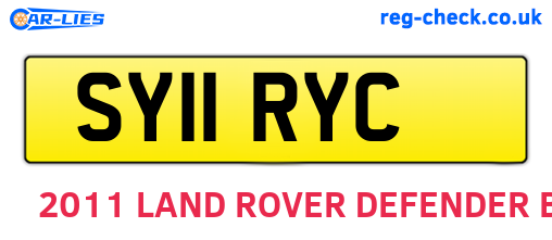 SY11RYC are the vehicle registration plates.