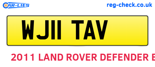 WJ11TAV are the vehicle registration plates.