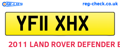 YF11XHX are the vehicle registration plates.