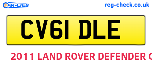 CV61DLE are the vehicle registration plates.