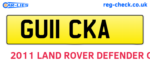 GU11CKA are the vehicle registration plates.
