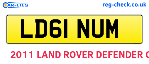LD61NUM are the vehicle registration plates.