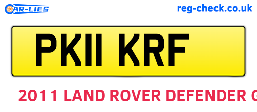 PK11KRF are the vehicle registration plates.