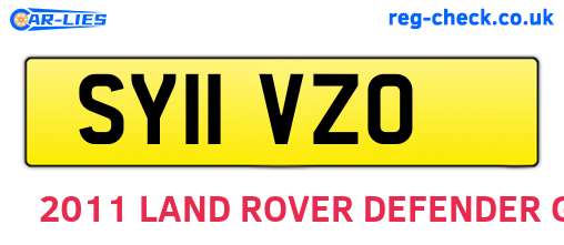 SY11VZO are the vehicle registration plates.