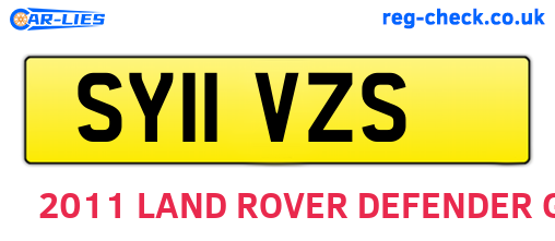 SY11VZS are the vehicle registration plates.