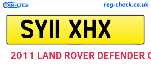 SY11XHX are the vehicle registration plates.