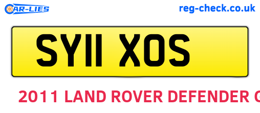 SY11XOS are the vehicle registration plates.