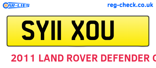 SY11XOU are the vehicle registration plates.