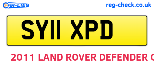 SY11XPD are the vehicle registration plates.