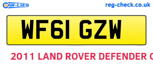 WF61GZW are the vehicle registration plates.