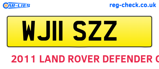 WJ11SZZ are the vehicle registration plates.